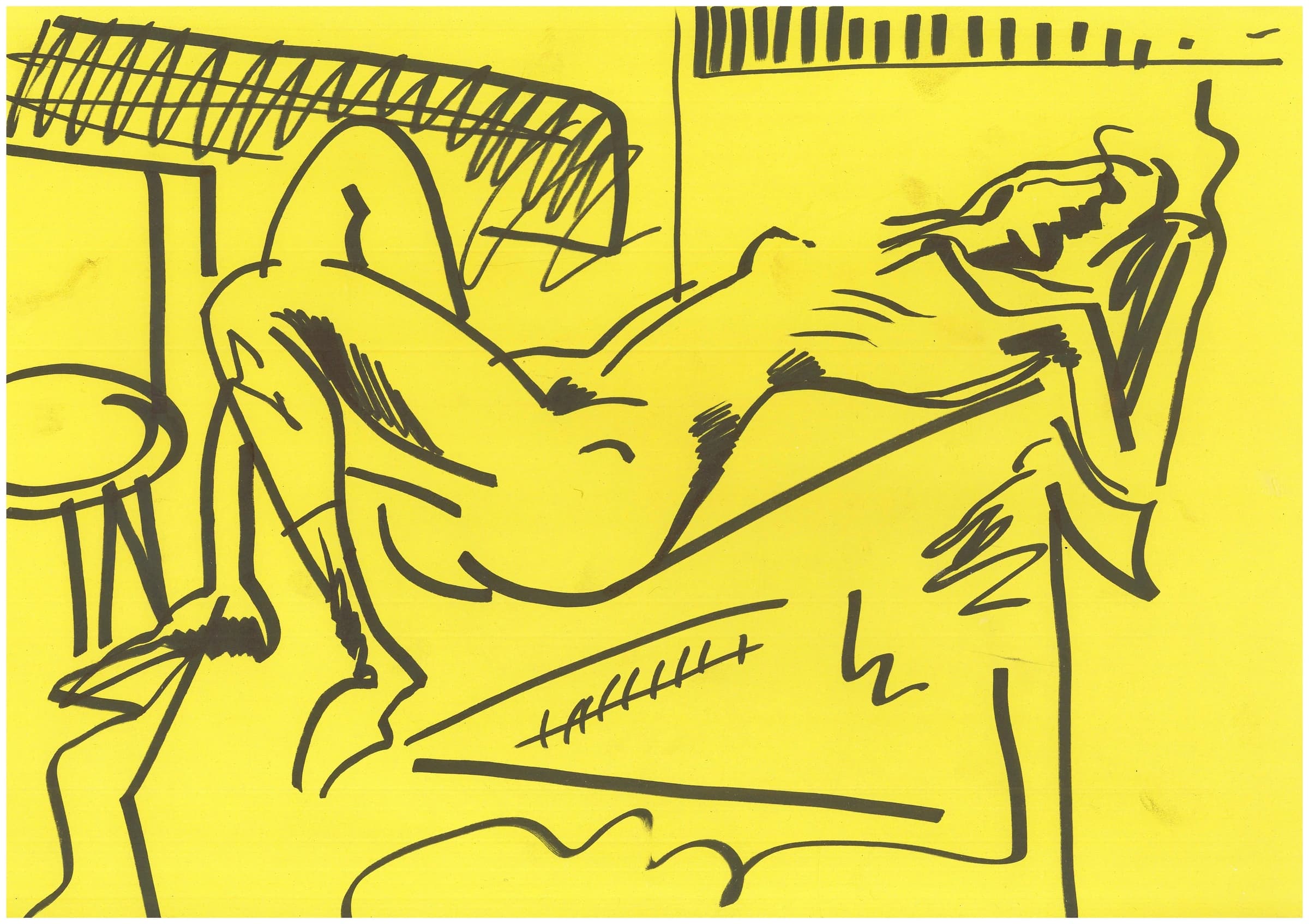 Yellow Reclining Figure