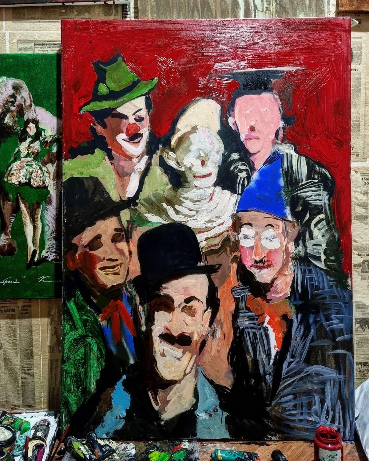 Circus Troupe. Clowns